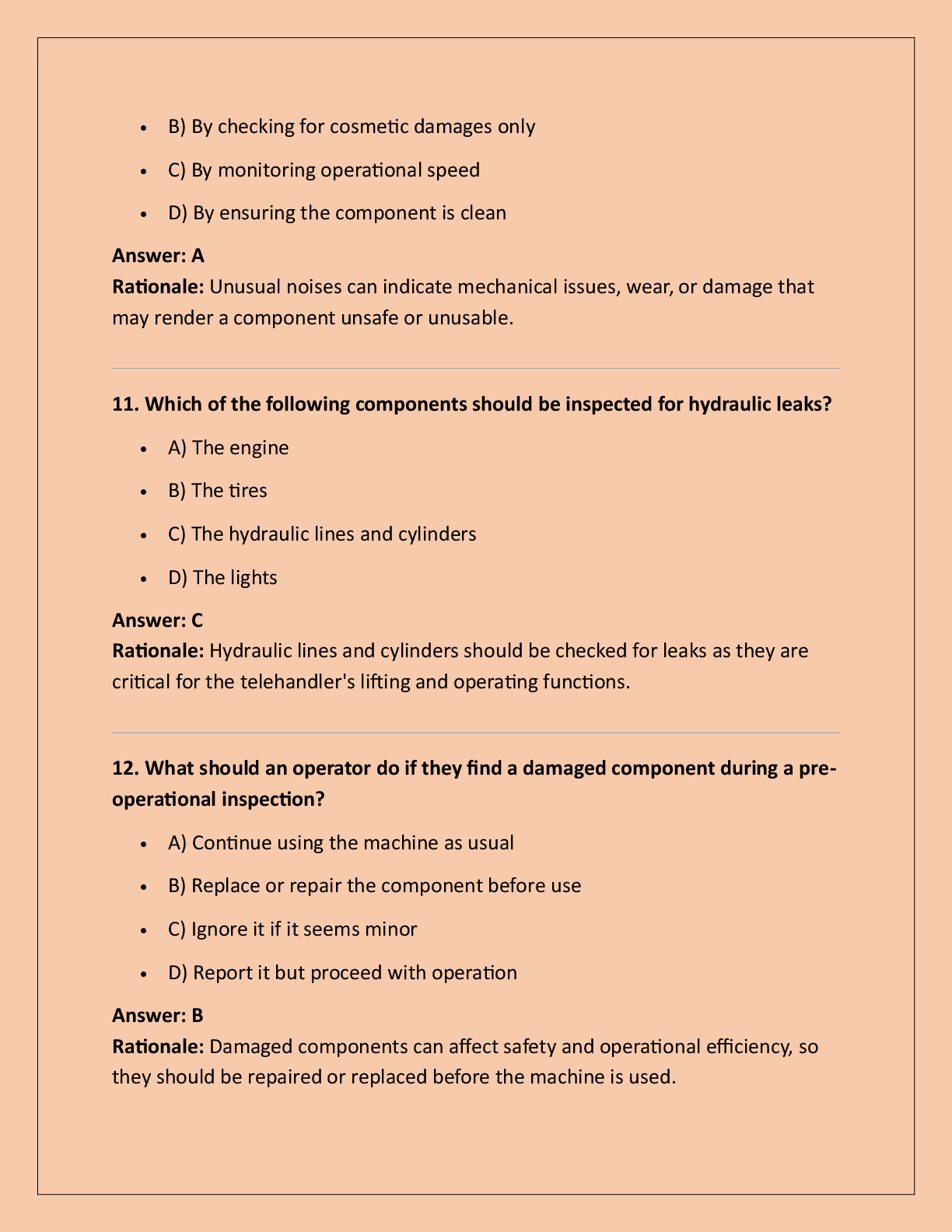 Preview page 5 of Telehandler Operator Certification (NCCCO-AMP)  Practice Exam( Edition).