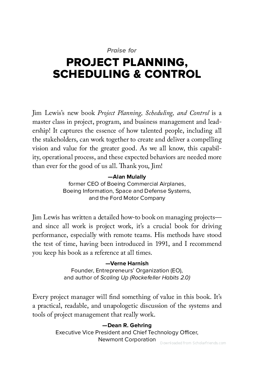 Preview page 2 of Project Planning Scheduling Control 6th Edition By James P. Lewis