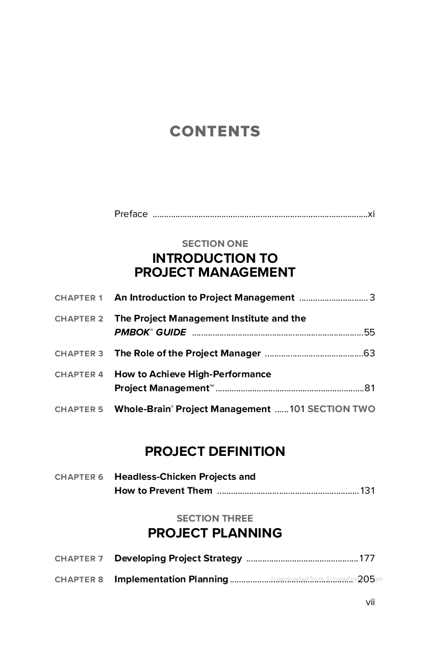 Preview page 8 of Project Planning Scheduling Control 6th Edition By James P. Lewis