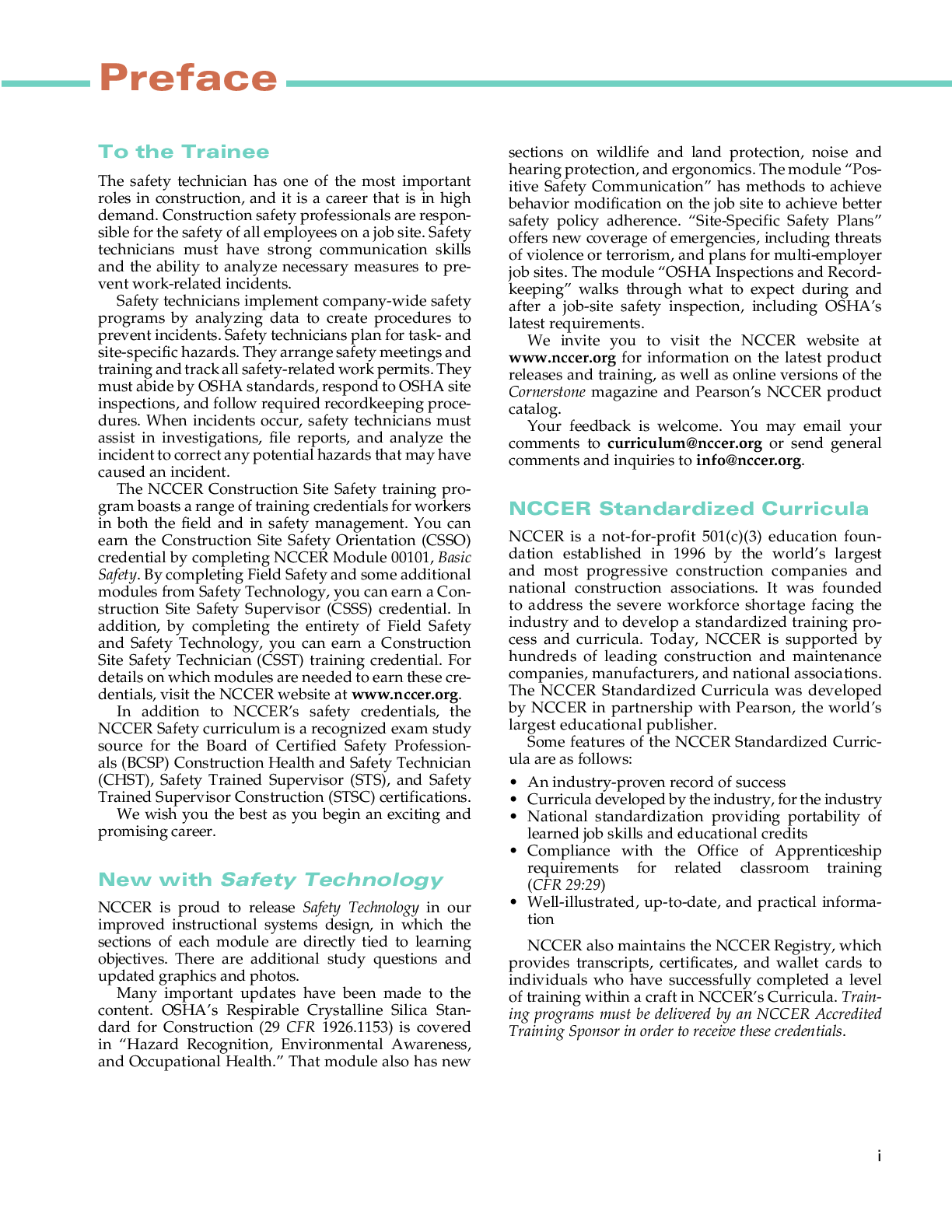 Preview page 4 of eBook PDF Safety Technology Trainee Guide 2nd Edition By NCCER