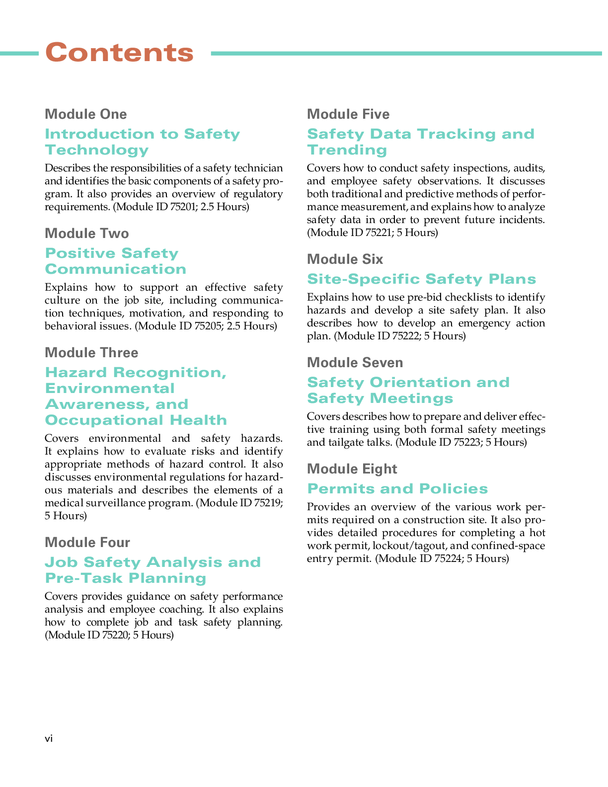 Preview page 8 of eBook PDF Safety Technology Trainee Guide 2nd Edition By NCCER