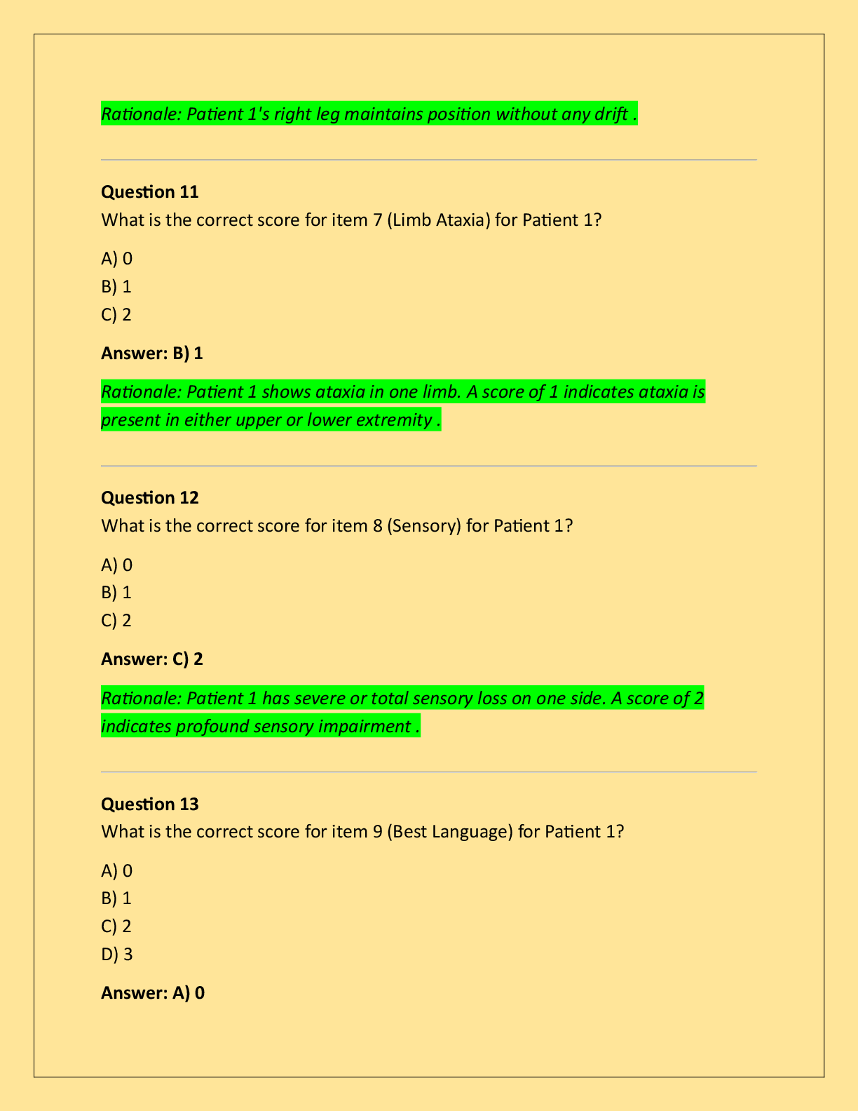 Preview page 2 of APEX NIH STROKE SCALE GROUP A PATIENT 1-6  (COMPLETE) 2026!!