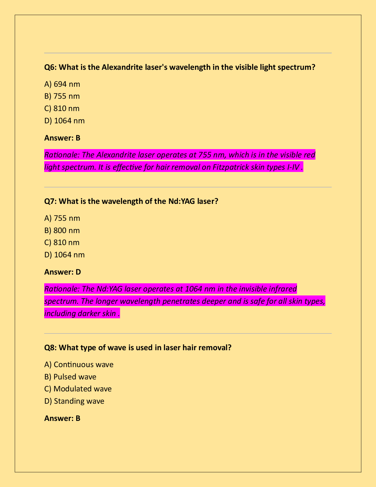 Preview page 3 of ELECTROLYSIS IBEC+LASER STATE BOARD PRACTICE  TEST 2025/26 QUESTIONS WITH COMPLETE  SOLUTIONS!!