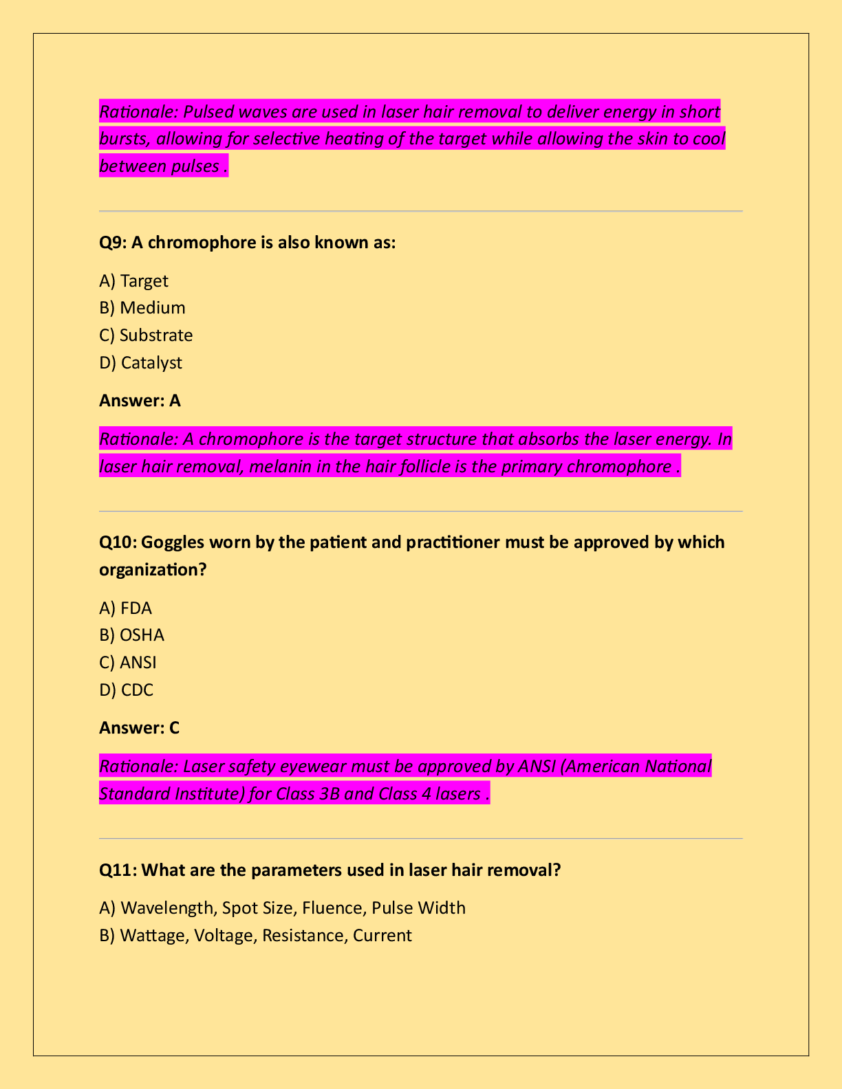 Preview page 4 of ELECTROLYSIS IBEC+LASER STATE BOARD PRACTICE  TEST 2025/26 QUESTIONS WITH COMPLETE  SOLUTIONS!!