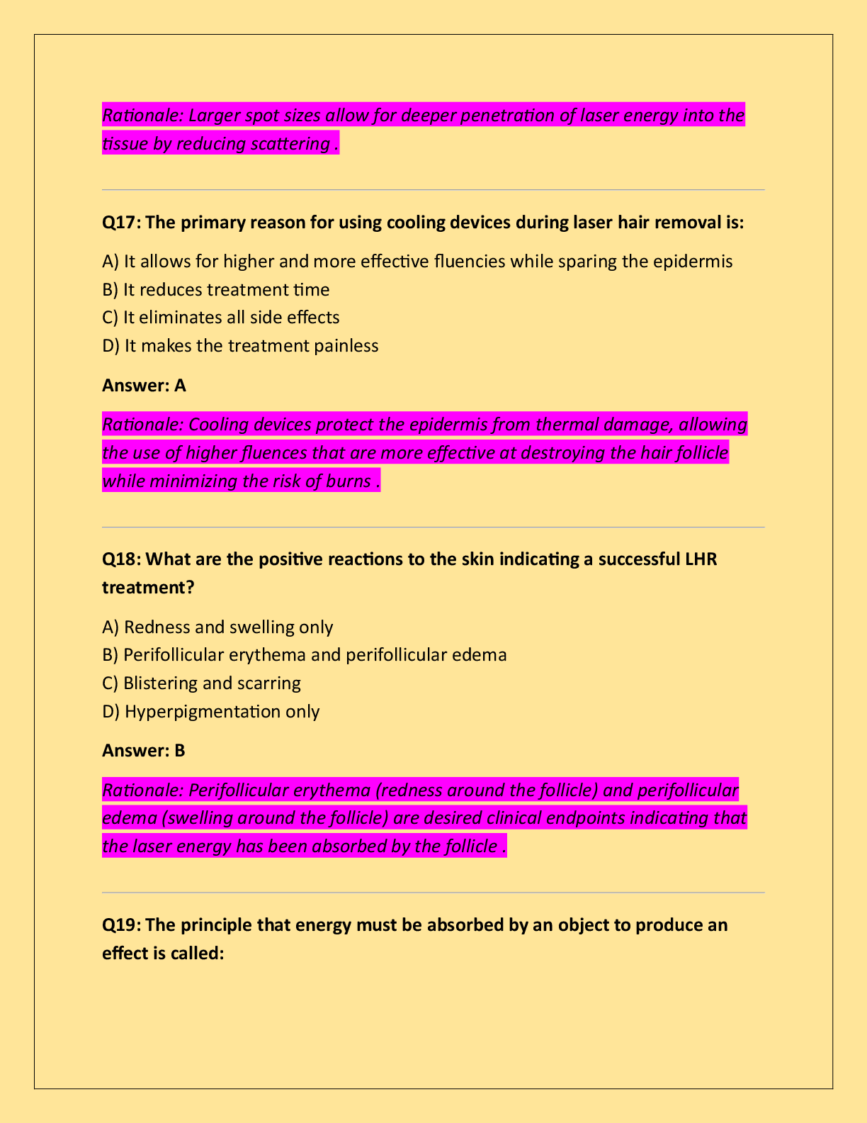 Preview page 7 of ELECTROLYSIS IBEC+LASER STATE BOARD PRACTICE  TEST 2025/26 QUESTIONS WITH COMPLETE  SOLUTIONS!!