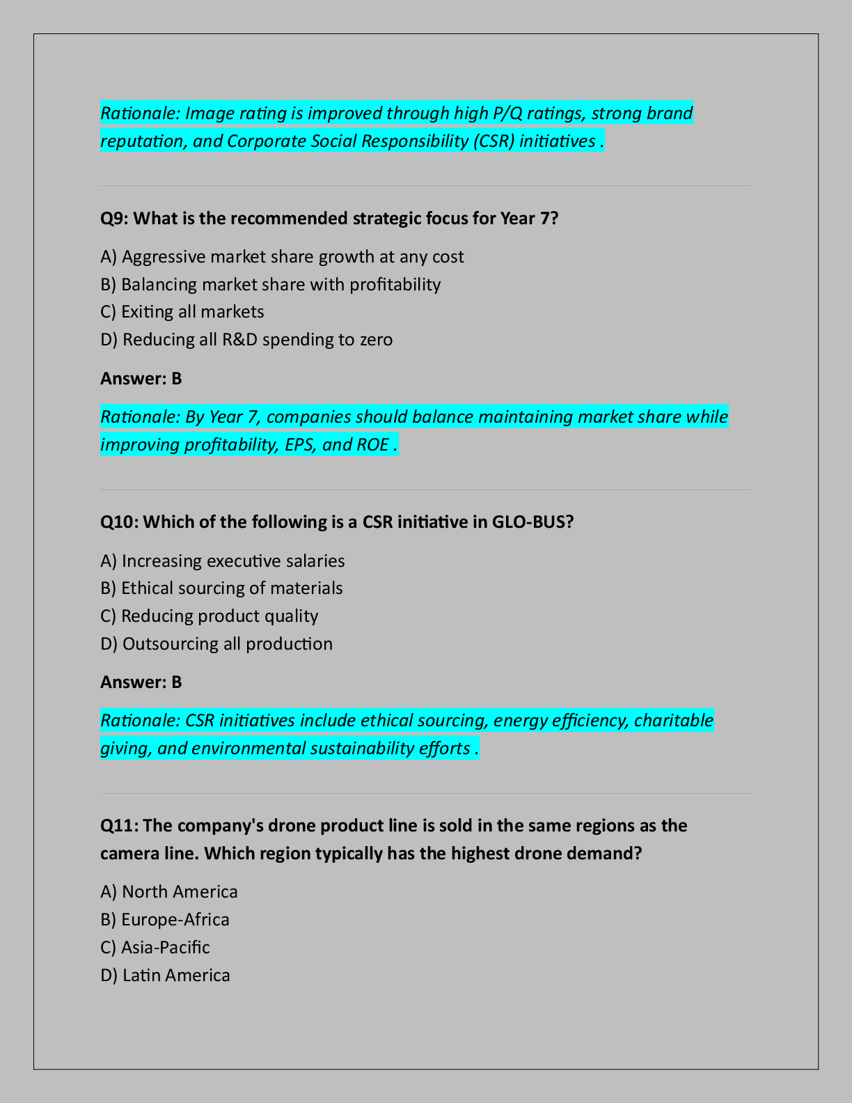 Preview page 4 of GLO-BUS DECISIONS & REPORTS YEAR 7|GLO-BUS  DECISION SUMMARY YEAR 7, COMPLETE  SOLUTION GUIDE.