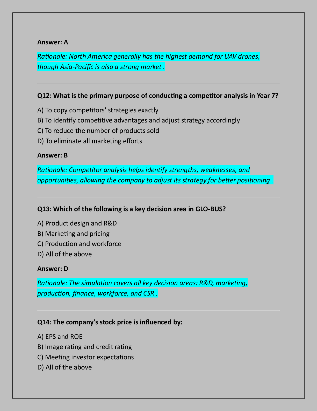 Preview page 5 of GLO-BUS DECISIONS & REPORTS YEAR 7|GLO-BUS  DECISION SUMMARY YEAR 7, COMPLETE  SOLUTION GUIDE.