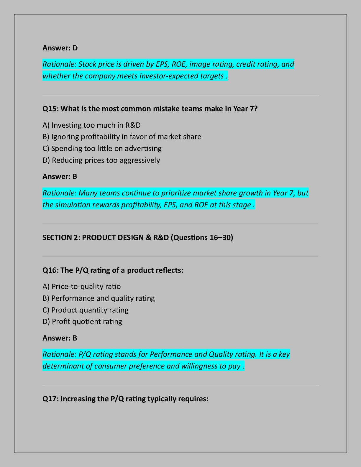 Preview page 6 of GLO-BUS DECISIONS & REPORTS YEAR 7|GLO-BUS  DECISION SUMMARY YEAR 7, COMPLETE  SOLUTION GUIDE.