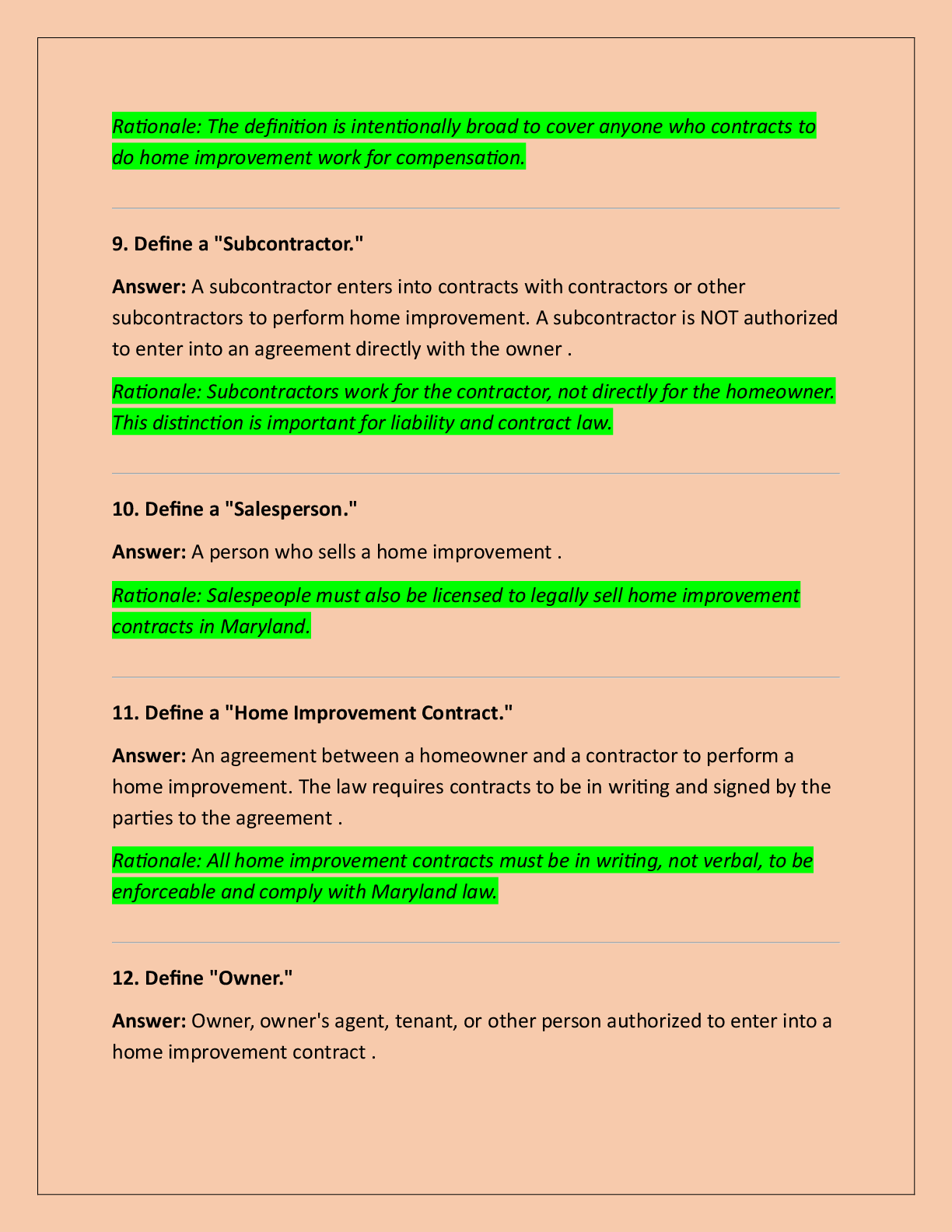 Preview page 3 of MARYLAND HOME IMPROVEMENT - PRACTICE TEST  (PSI)WITH COMPLETE SOLUTIONS.