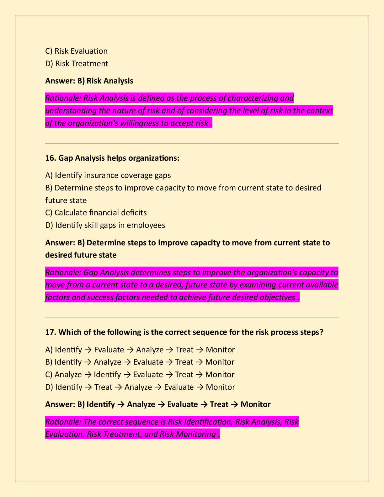 Preview page 5 of RIMS CRMP-Implementing the Risk Process  Verified 100% Correct!!