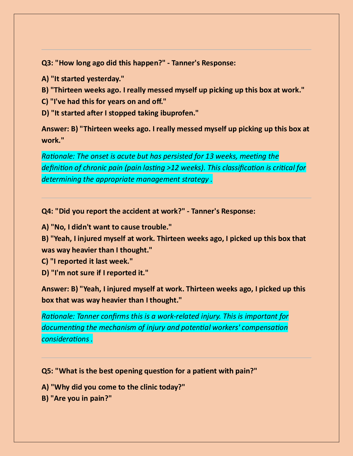 Preview page 2 of TANNER BAILEY PAIN MANAGEMENT SHADOW  HEALTH FOCUSED EXAM- TRANSCRIPT