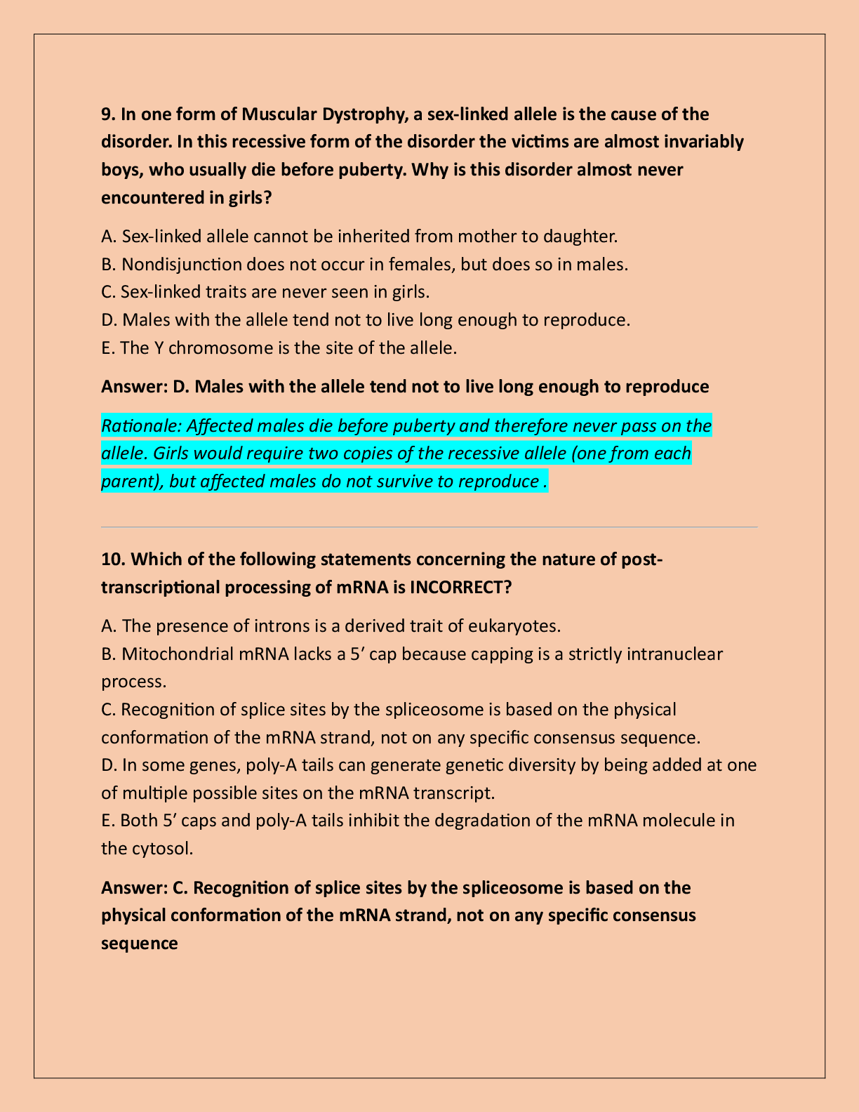 Preview page 4 of USABO OPEN EXAM 2025/26 QUESTIONS AND ANSWERS!!