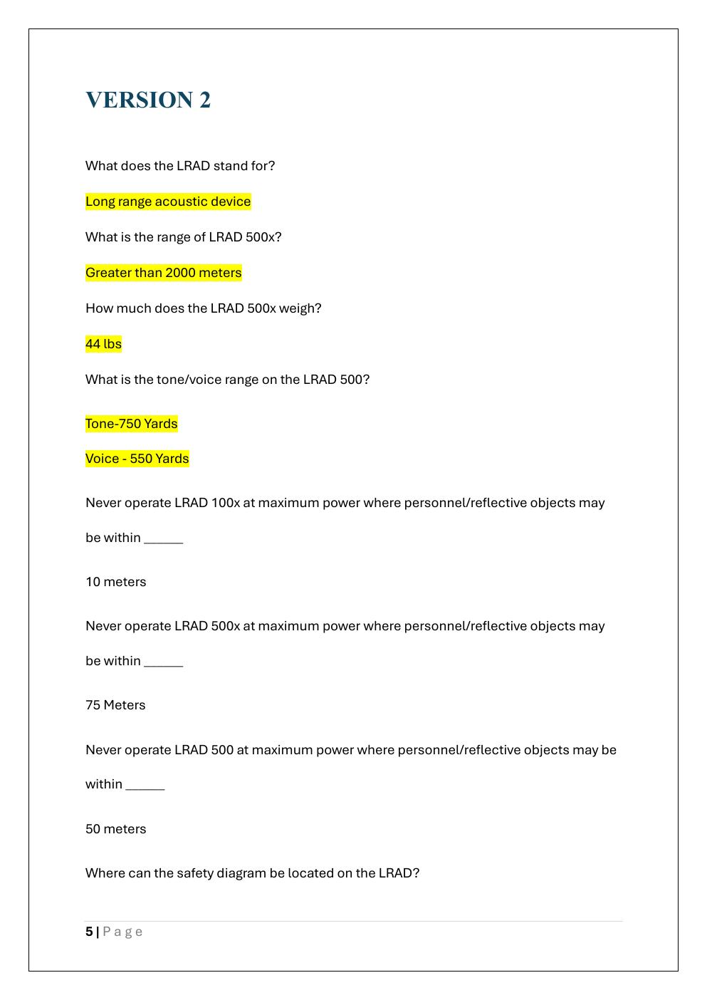 Preview page 5 of INIWIC TEST 2 EXAM 3 VERSIONS