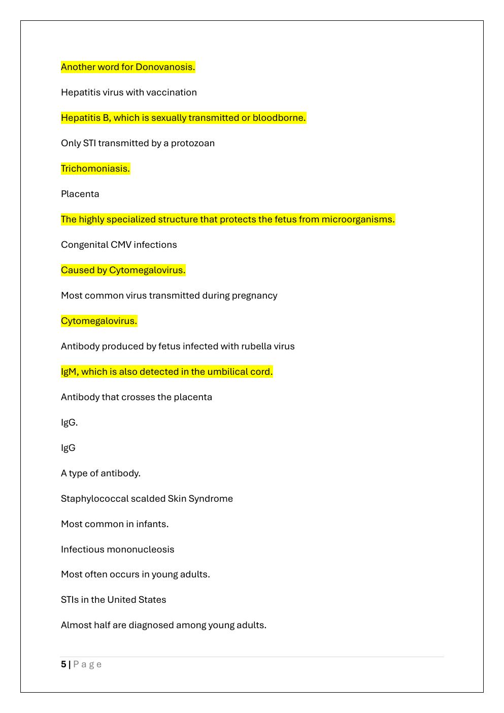 Preview page 5 of MICROBIOLOGY FINAL EXAM