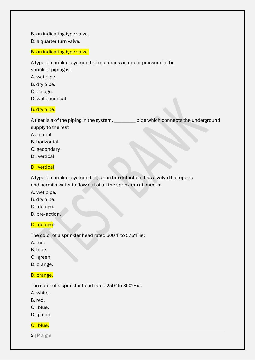 Preview page 3 of NFPA 1031 FIRE INSPECTOR 1&2 EXAM