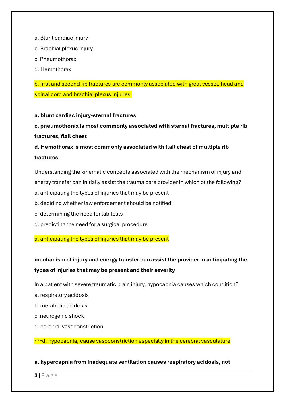 Preview page 3 of TNCC 9TH EDITION FINAL TEST EXAM