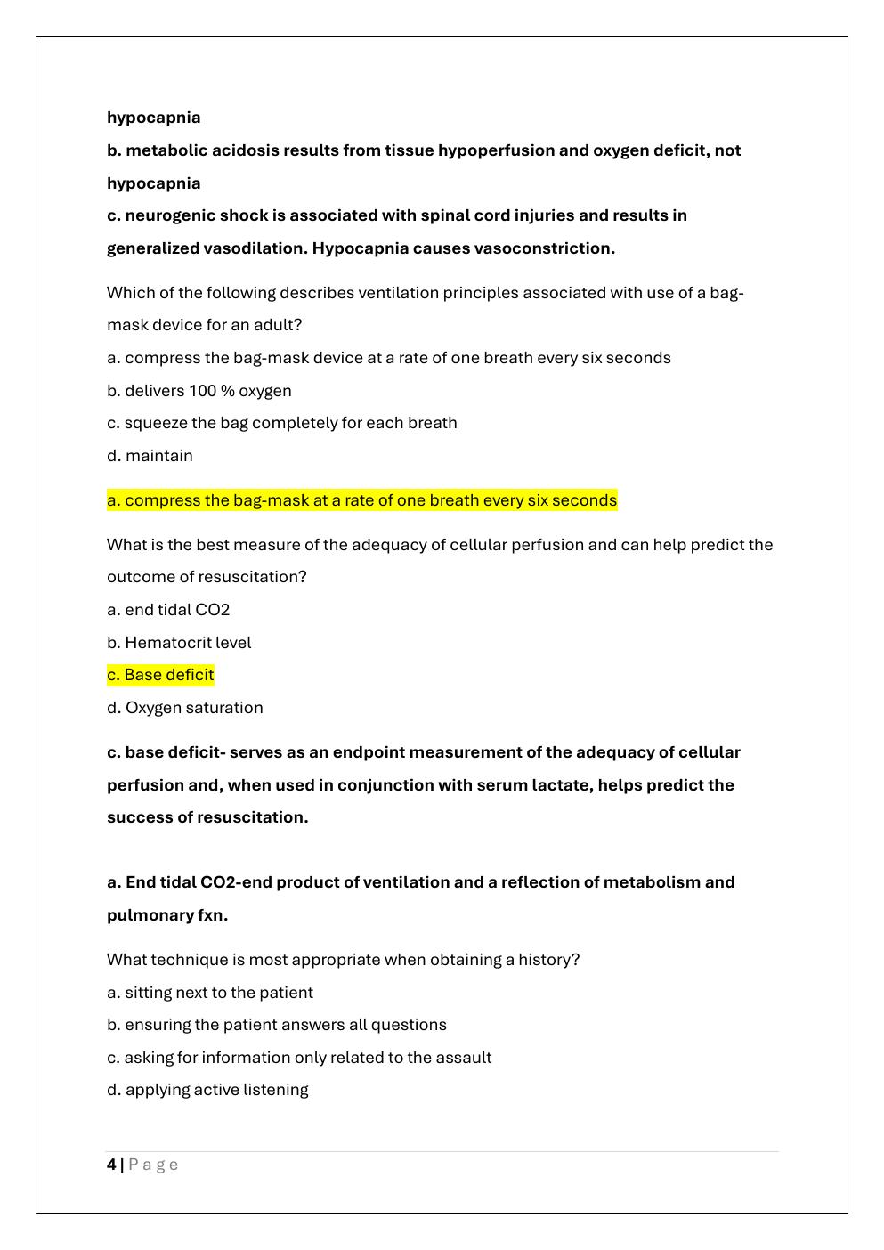 Preview page 4 of TNCC 9TH EDITION FINAL TEST EXAM