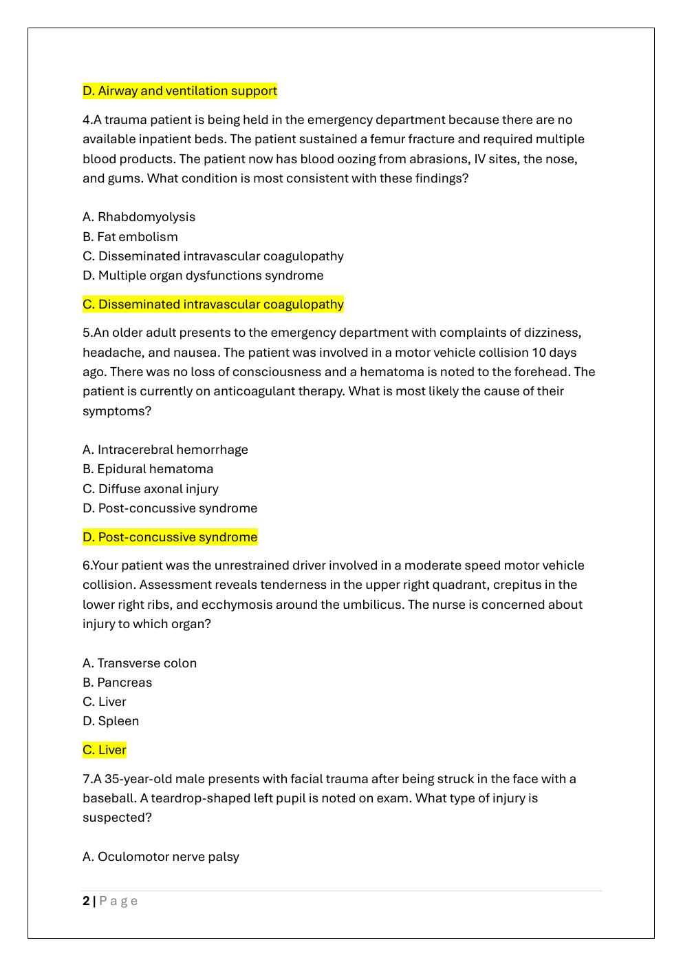 Preview page 2 of TNCC EXAM