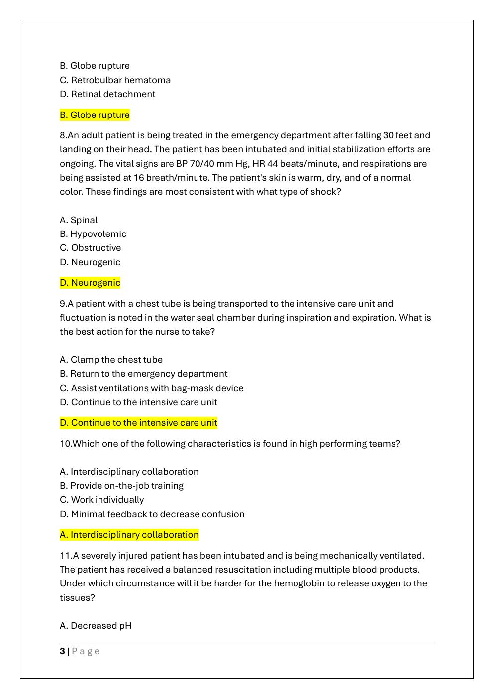 Preview page 3 of TNCC EXAM