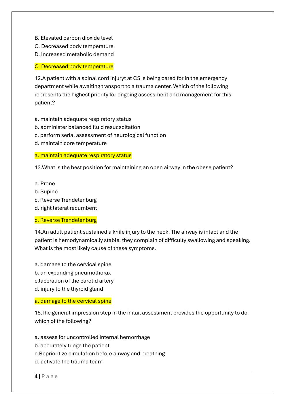 Preview page 4 of TNCC EXAM