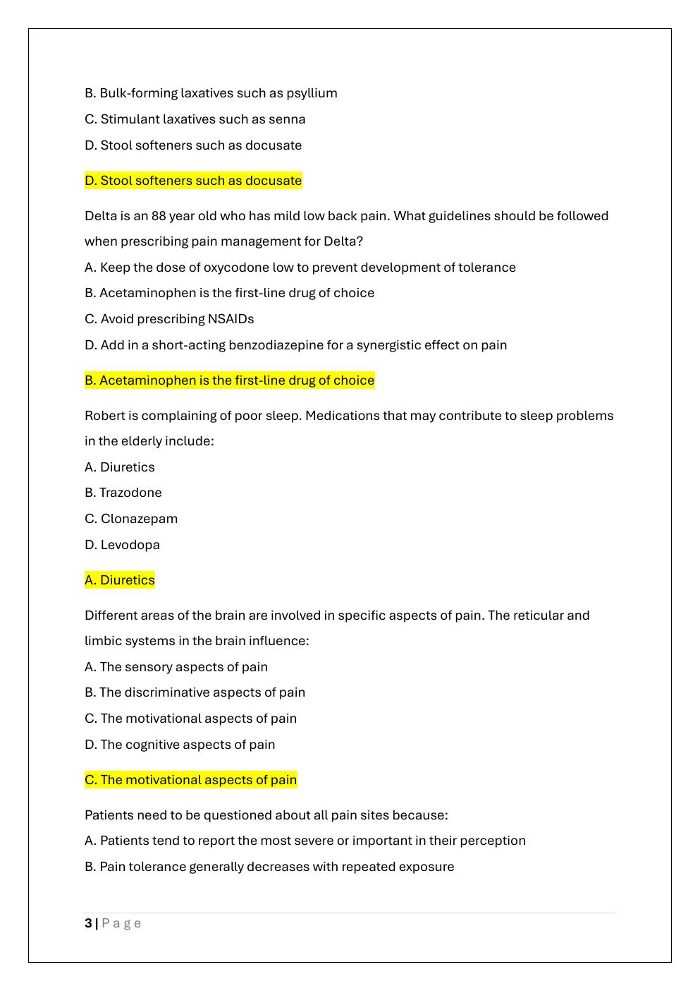 Preview page 3 of NUR 600 CLINICAL PHARMACOLOGY EXAM 1