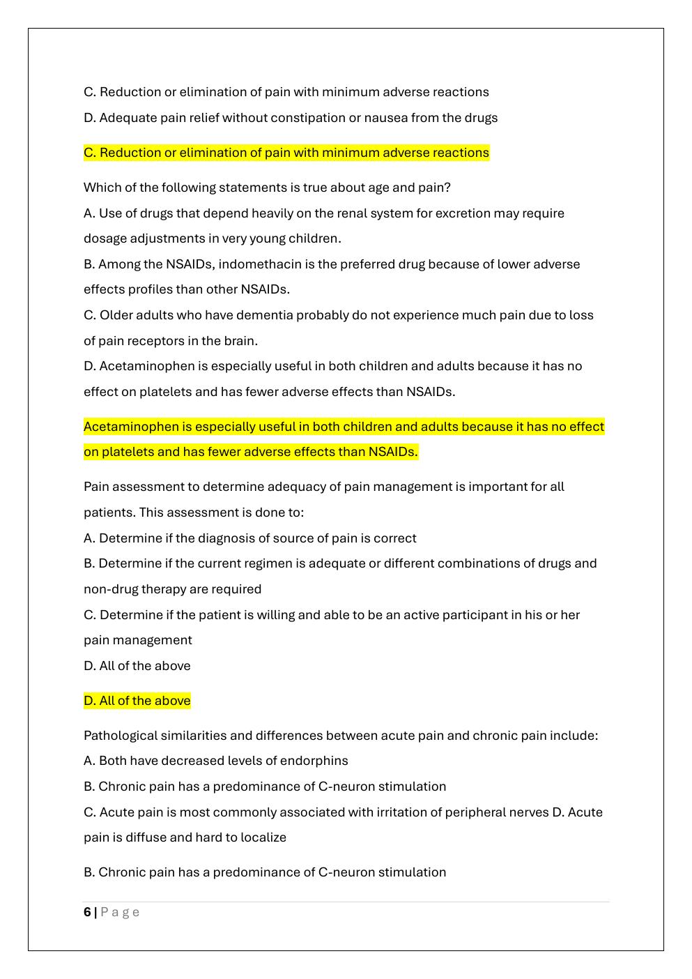 Preview page 6 of NUR 600 CLINICAL PHARMACOLOGY EXAM 1