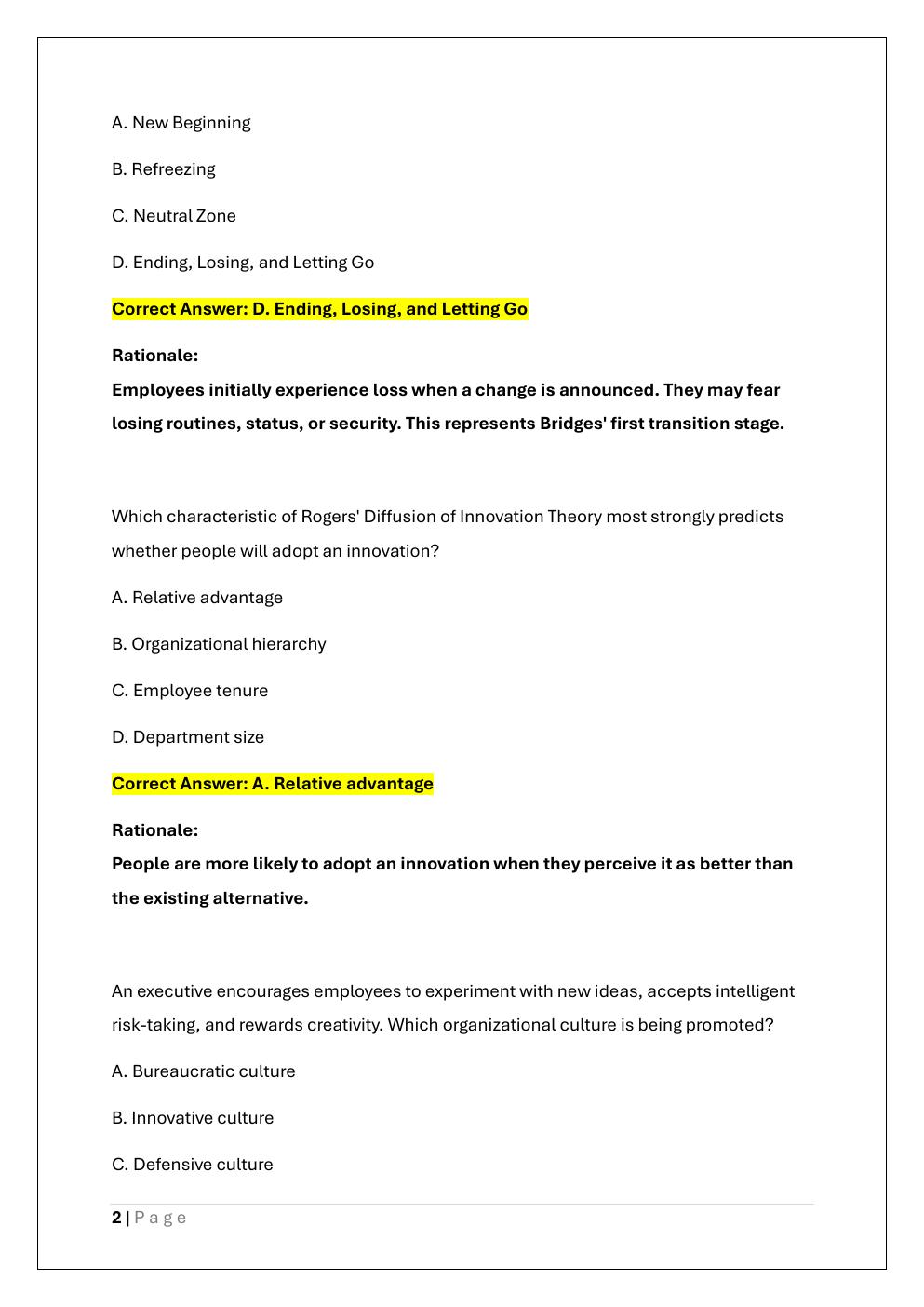 Preview page 2 of WGU C208 FINAL OA EXAM