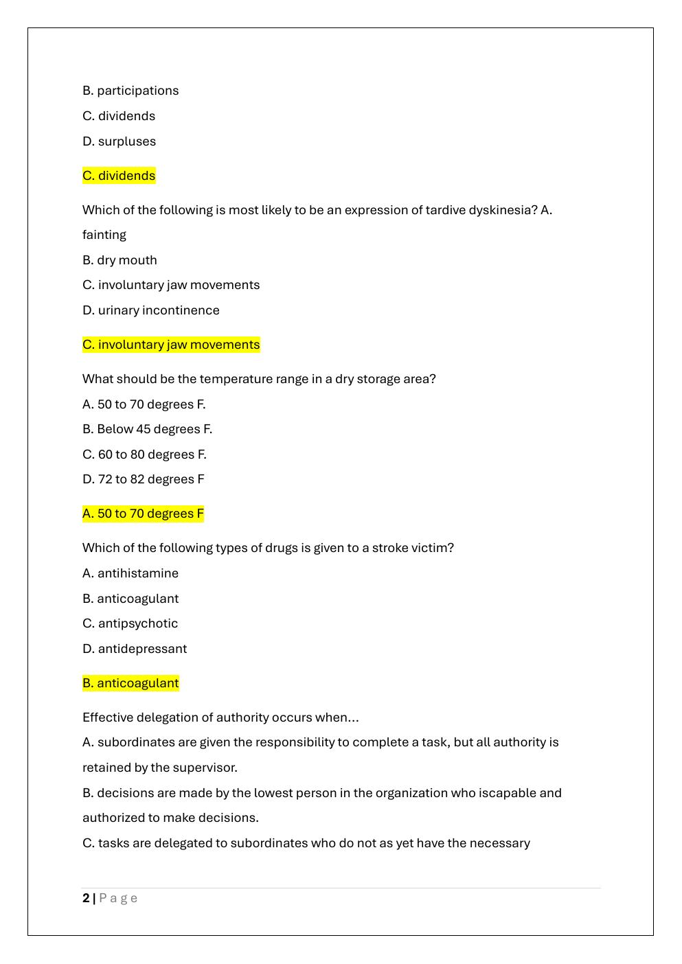 Preview page 2 of NAB CORE EXAM | COMPLETE NURSING  HOME ADMINISTRATOR PREP