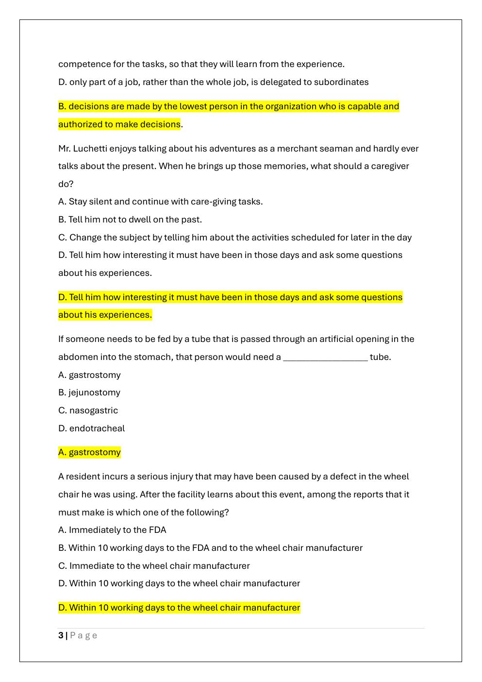 Preview page 3 of NAB CORE EXAM | COMPLETE NURSING  HOME ADMINISTRATOR PREP