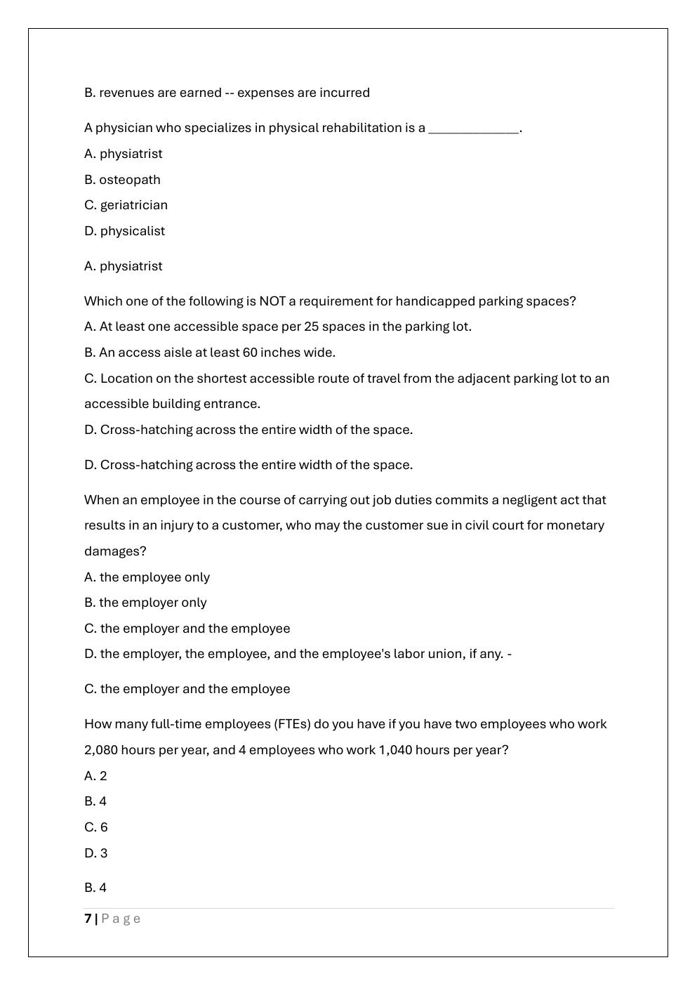 Preview page 7 of NAB CORE EXAM | COMPLETE NURSING  HOME ADMINISTRATOR PREP