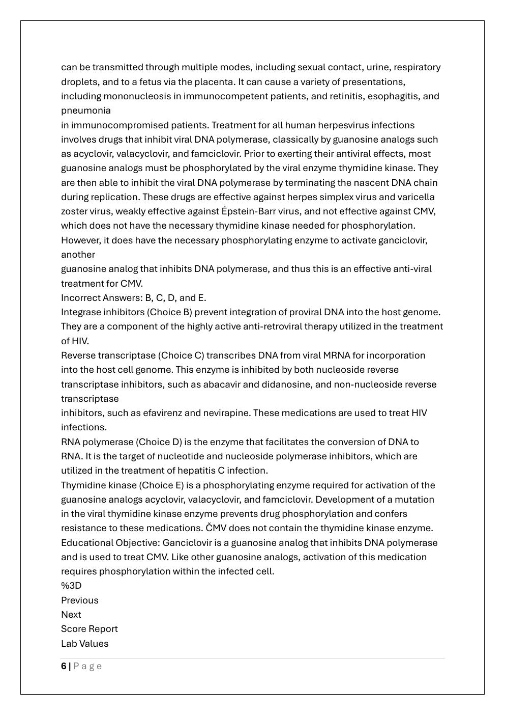 Preview page 6 of NBME 28 EXAM