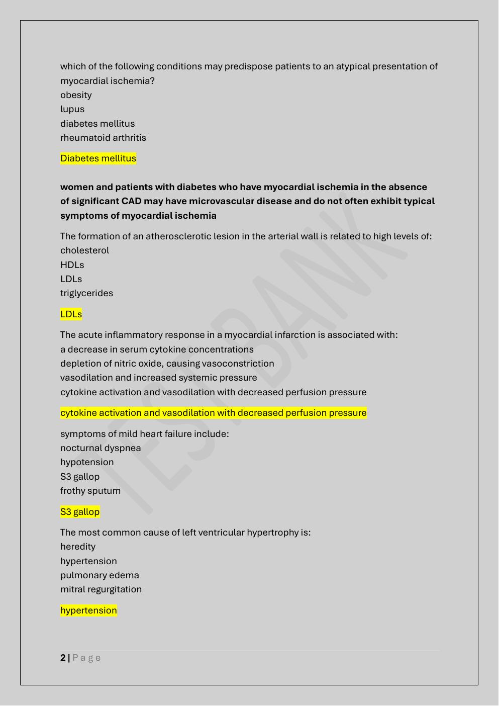 Preview page 2 of APEA PATHOPHYSIOLOGY EXAM AND  PRACTICE EXAM TEST BANK