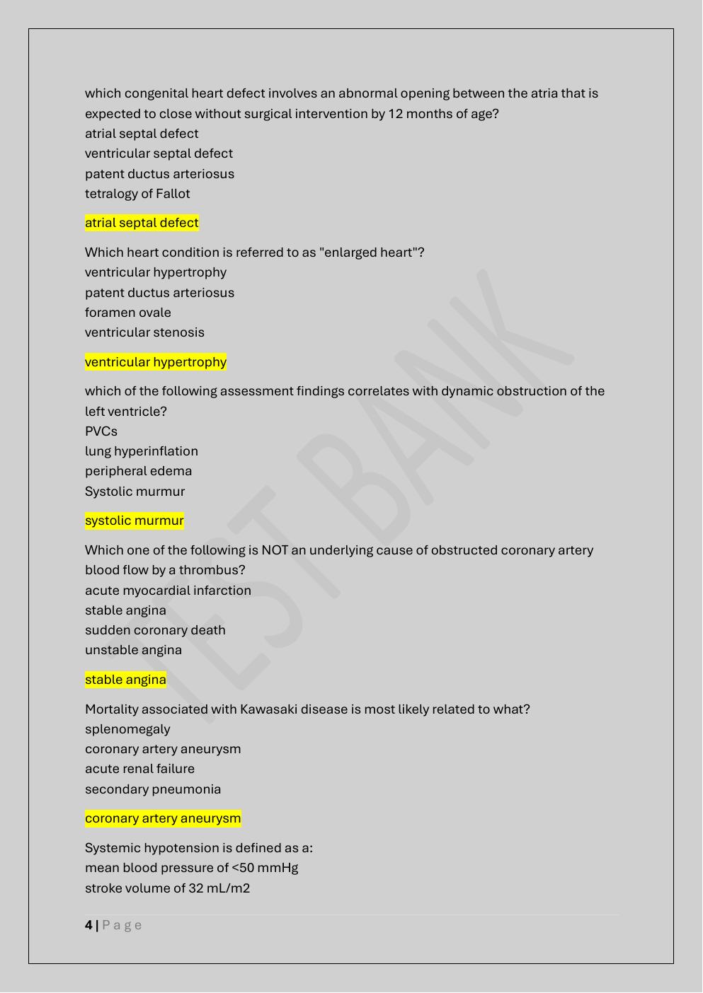 Preview page 4 of APEA PATHOPHYSIOLOGY EXAM AND  PRACTICE EXAM TEST BANK