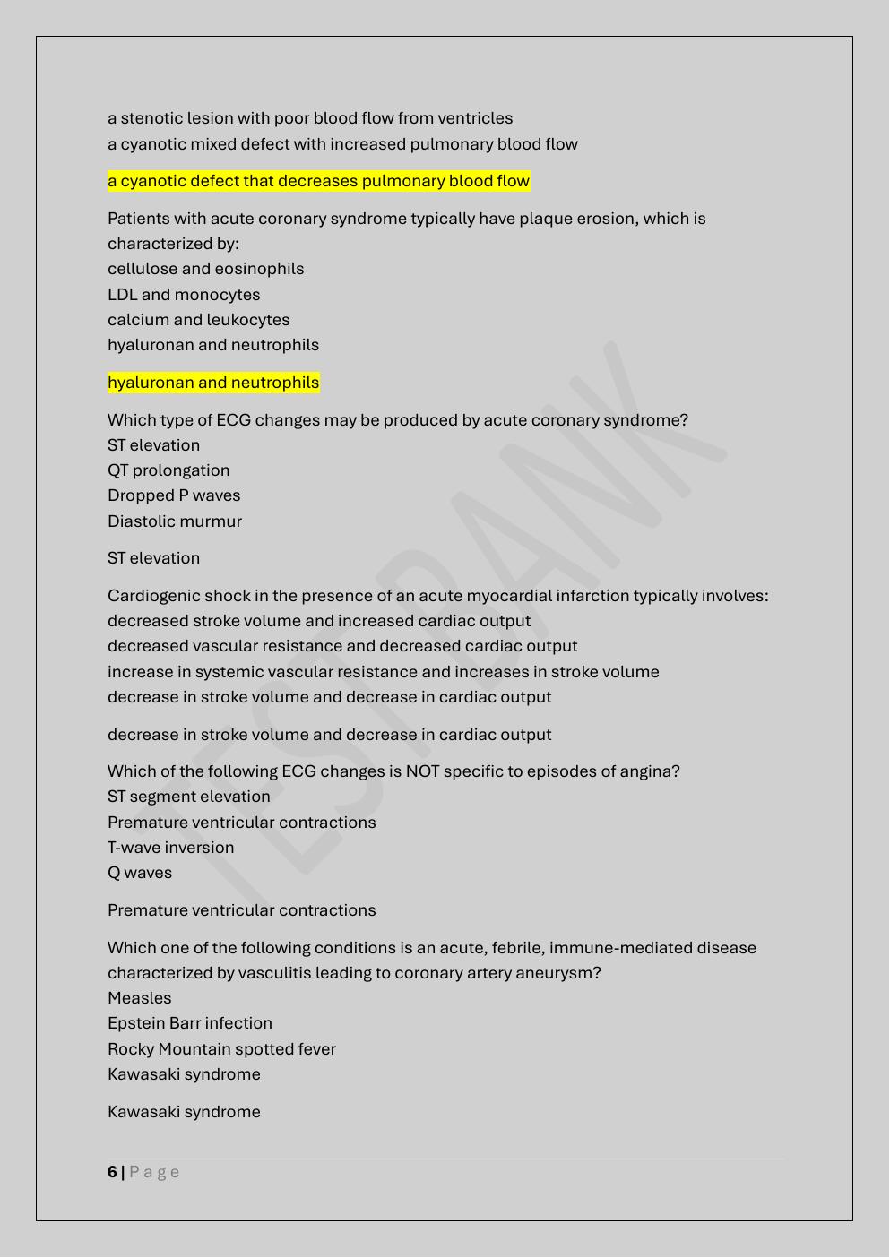 Preview page 6 of APEA PATHOPHYSIOLOGY EXAM AND  PRACTICE EXAM TEST BANK