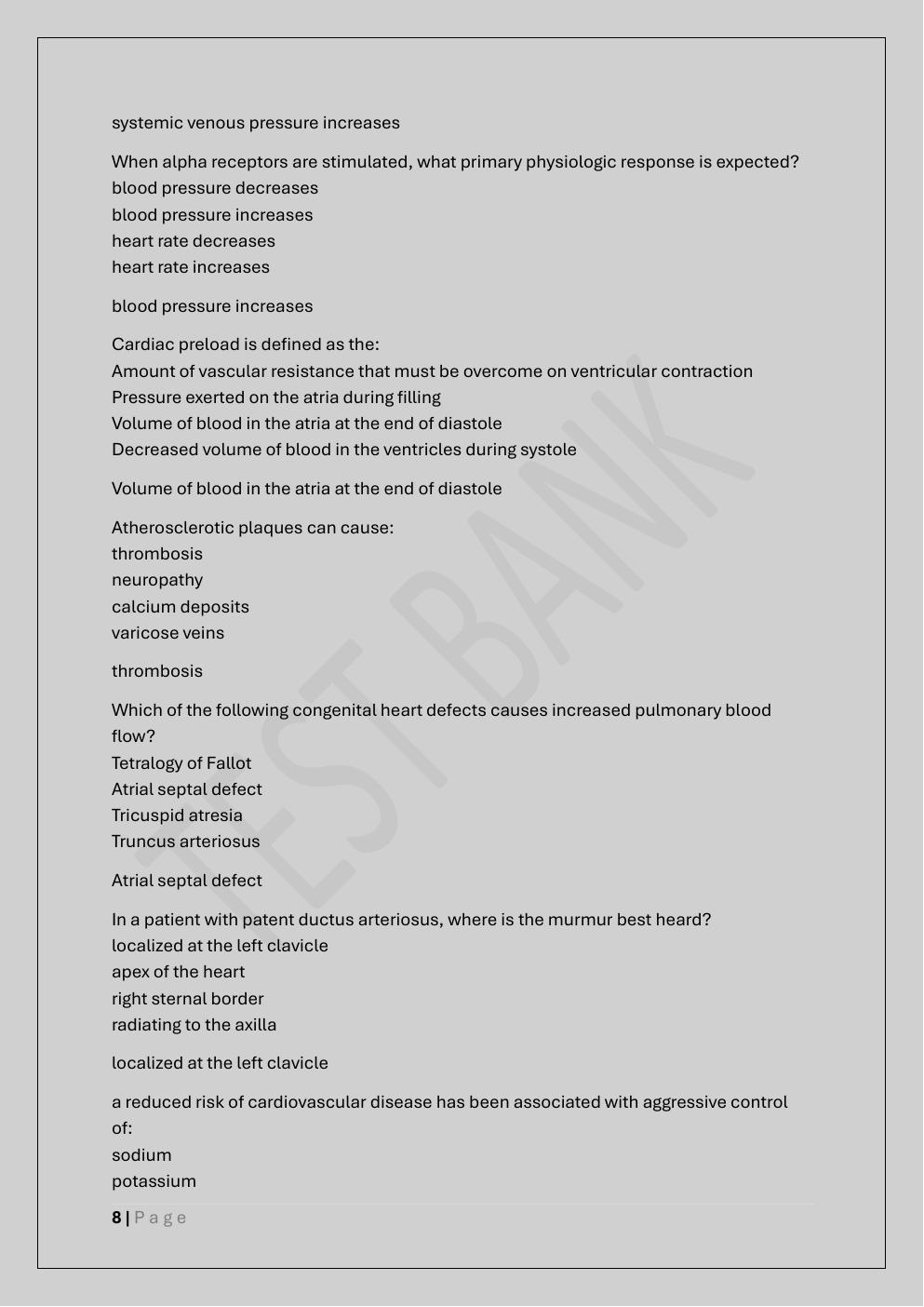 Preview page 8 of APEA PATHOPHYSIOLOGY EXAM AND  PRACTICE EXAM TEST BANK