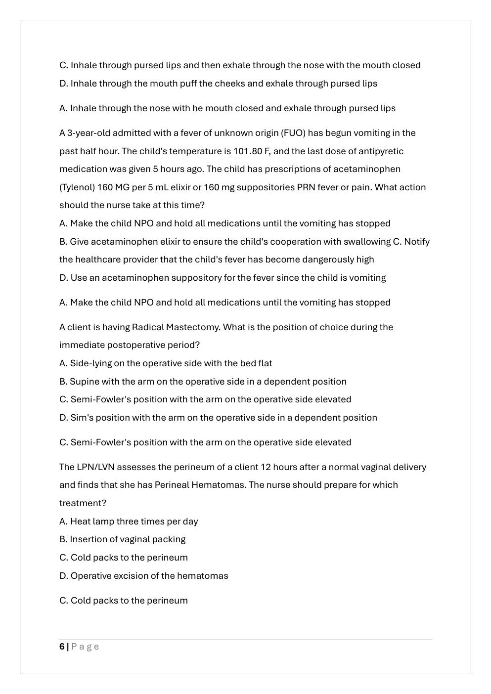 Preview page 6 of HESI PN EXIT EXAM 2024-2025 EXAM