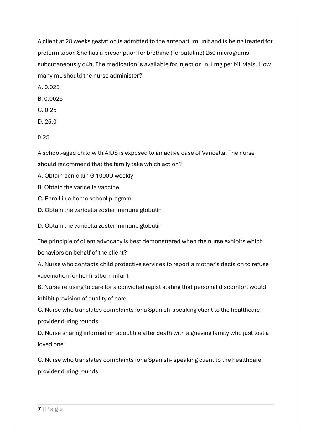 Preview page 7 of HESI PN EXIT EXAM 2024-2025 EXAM