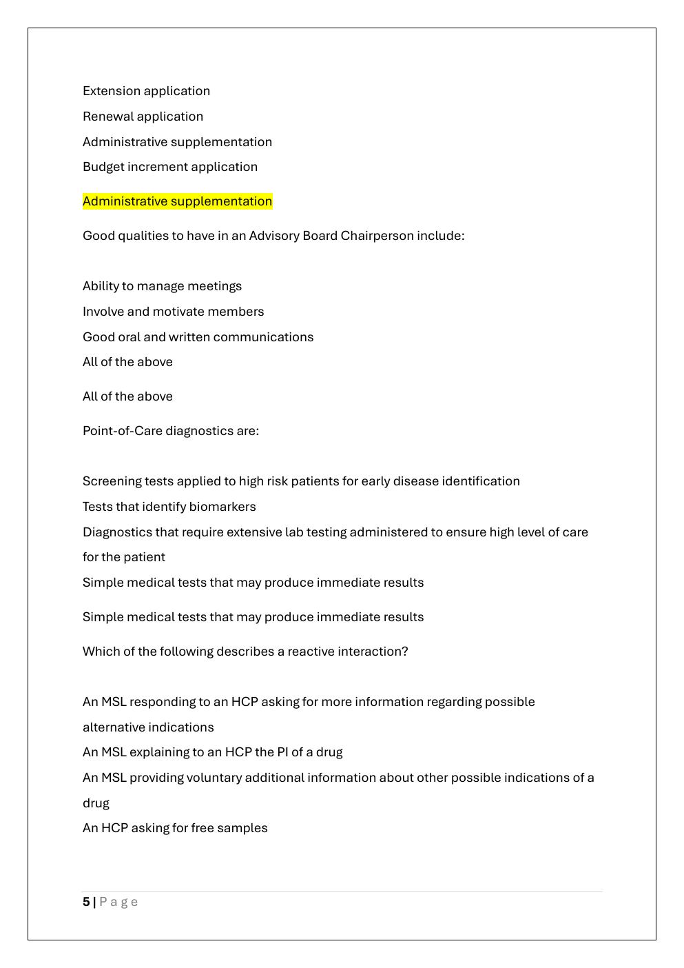 Preview page 5 of BCMAS EXAM VERSION 1