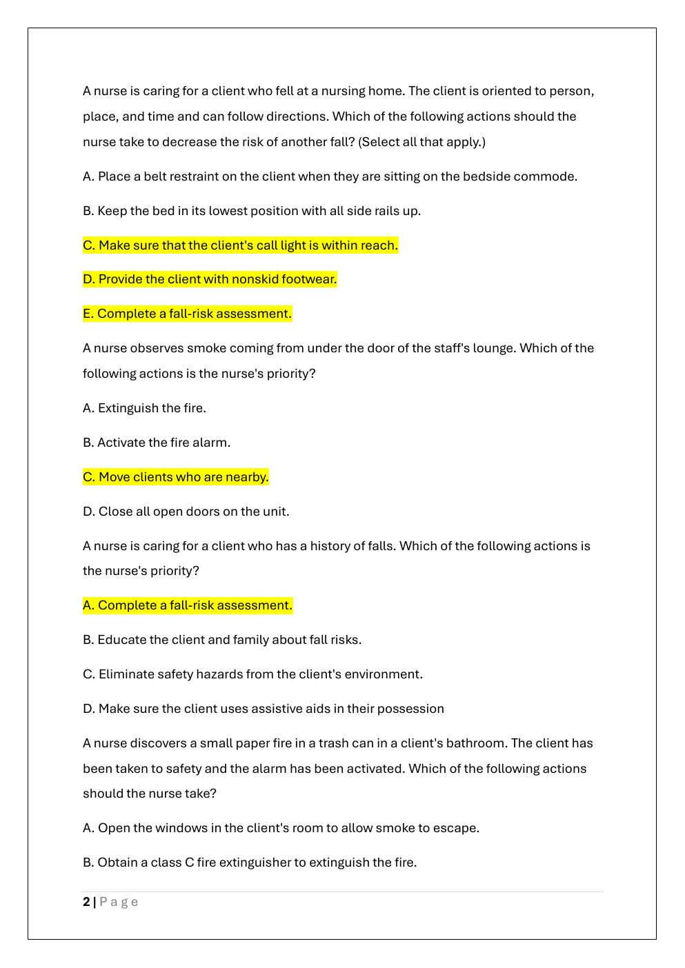 Preview page 2 of NUR 2356 EXAM 1 – MDC 1
