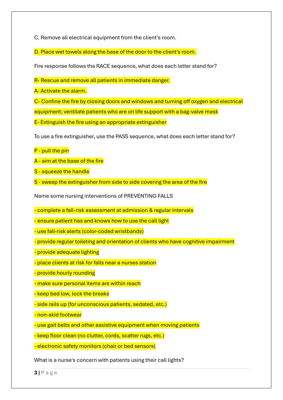 Preview page 3 of NUR 2356 EXAM 1 – MDC 1