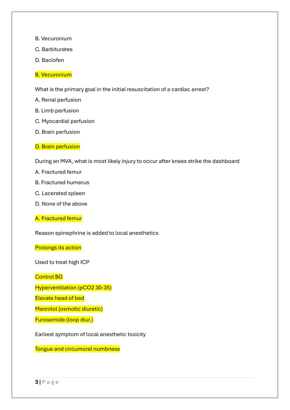 Preview page 3 of ATLS PRETEST AND PRACTICE EXAM
