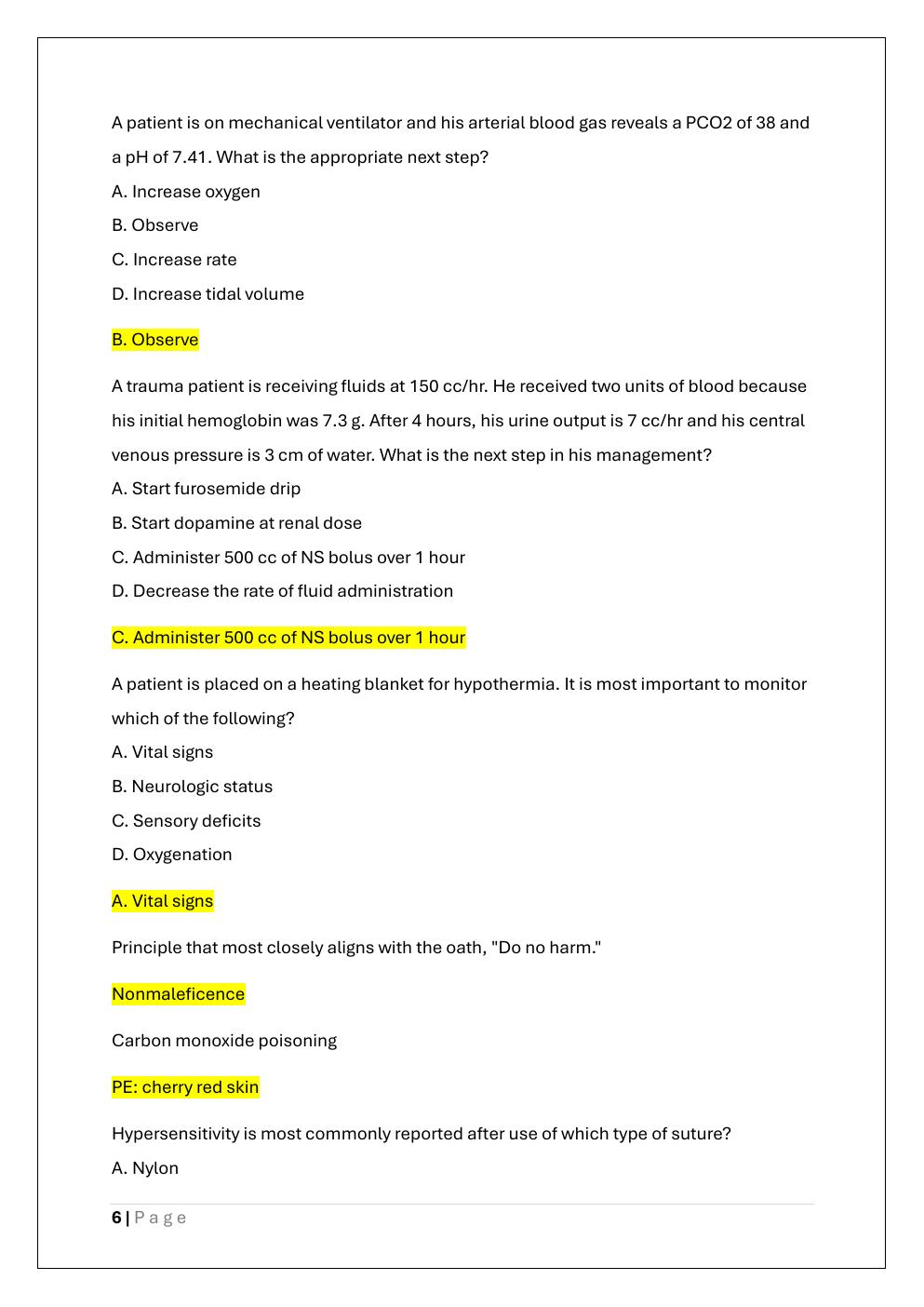 Preview page 6 of ATLS PRETEST AND PRACTICE EXAM