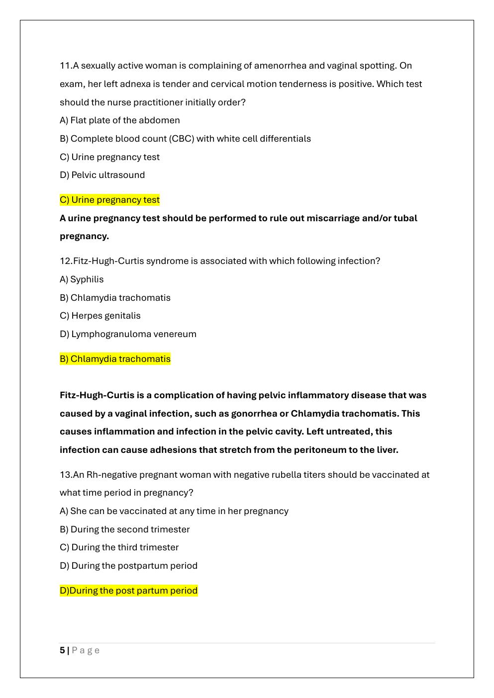 Preview page 5 of NUR 622 FINAL EXAM PREP