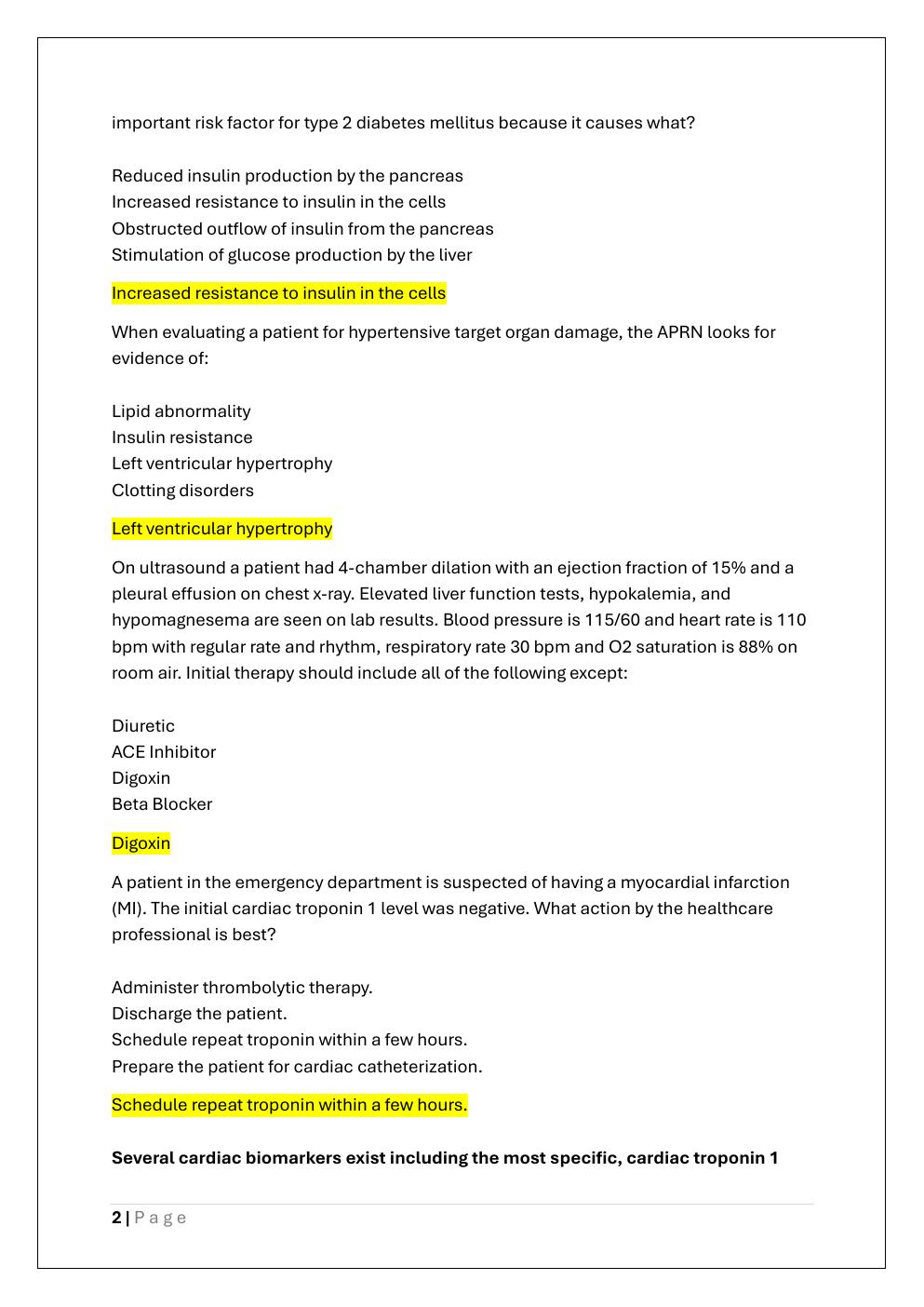 Preview page 2 of WGU D027 OA EXAM ADVANCED  PATHOPHARMACOLOGICAL FOUNDATIONS EXAM