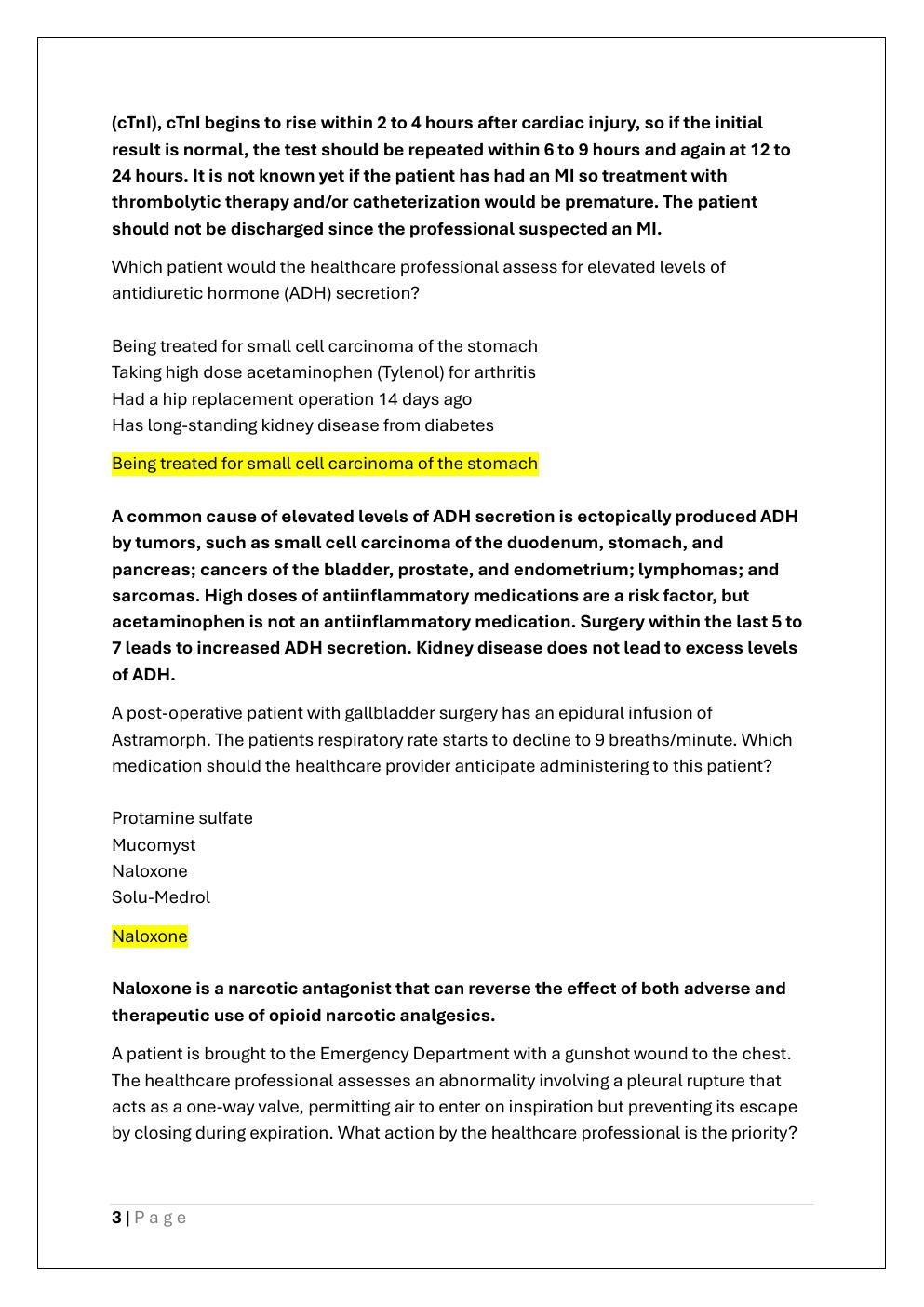 Preview page 3 of WGU D027 OA EXAM ADVANCED  PATHOPHARMACOLOGICAL FOUNDATIONS EXAM