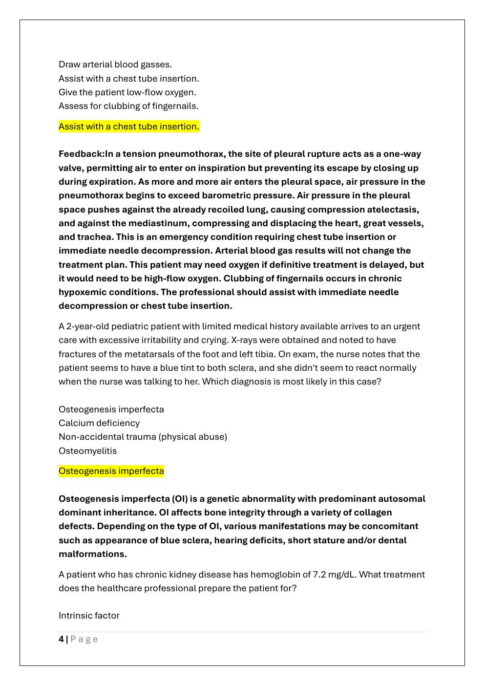 Preview page 4 of WGU D027 OA EXAM ADVANCED  PATHOPHARMACOLOGICAL FOUNDATIONS EXAM