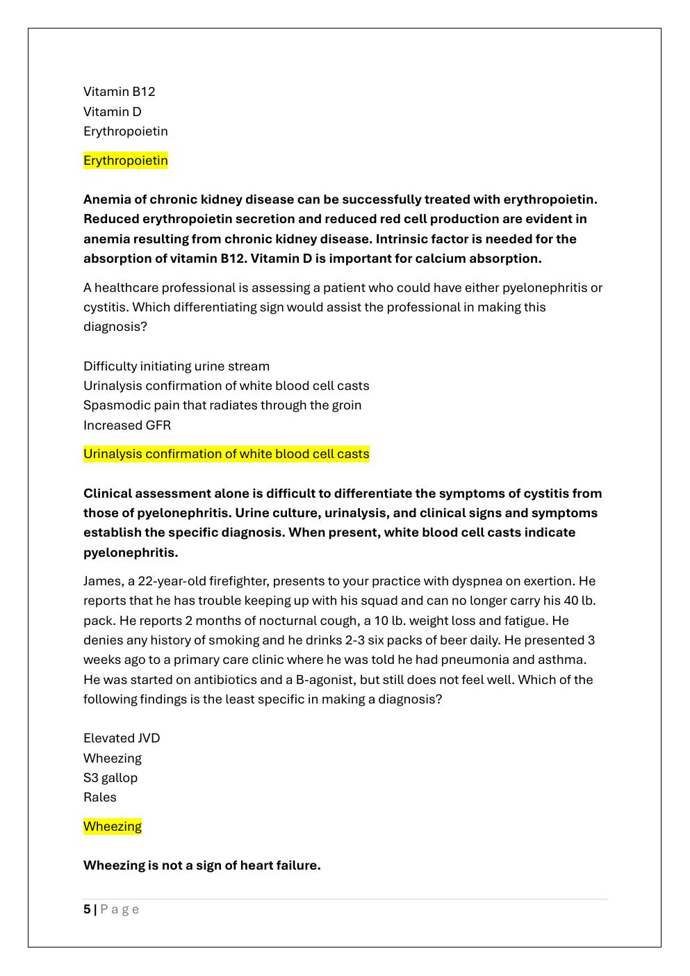 Preview page 5 of WGU D027 OA EXAM ADVANCED  PATHOPHARMACOLOGICAL FOUNDATIONS EXAM