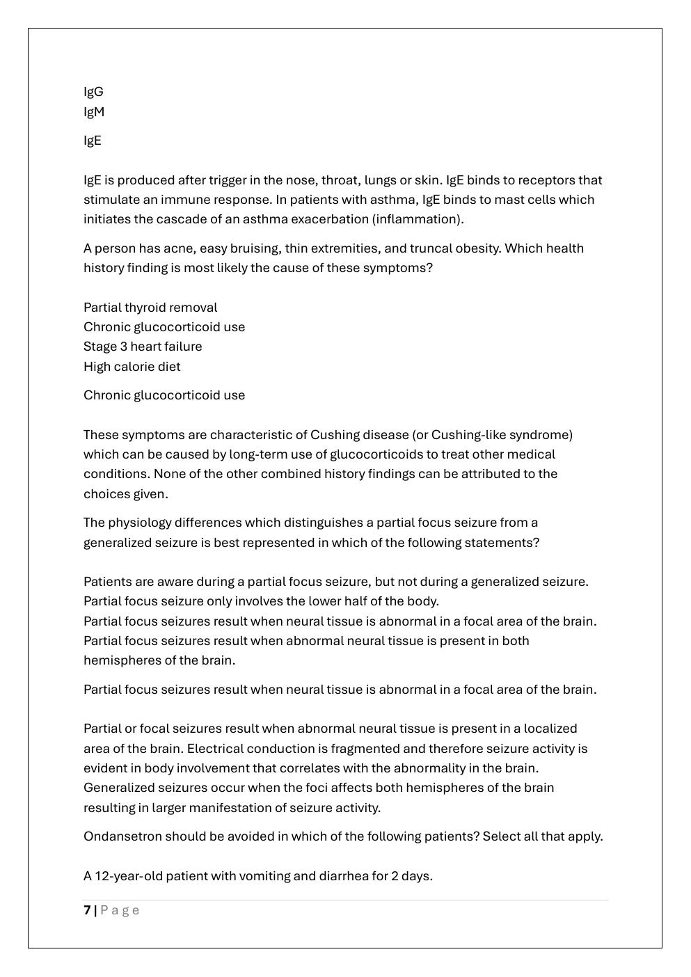 Preview page 7 of WGU D027 OA EXAM ADVANCED  PATHOPHARMACOLOGICAL FOUNDATIONS EXAM