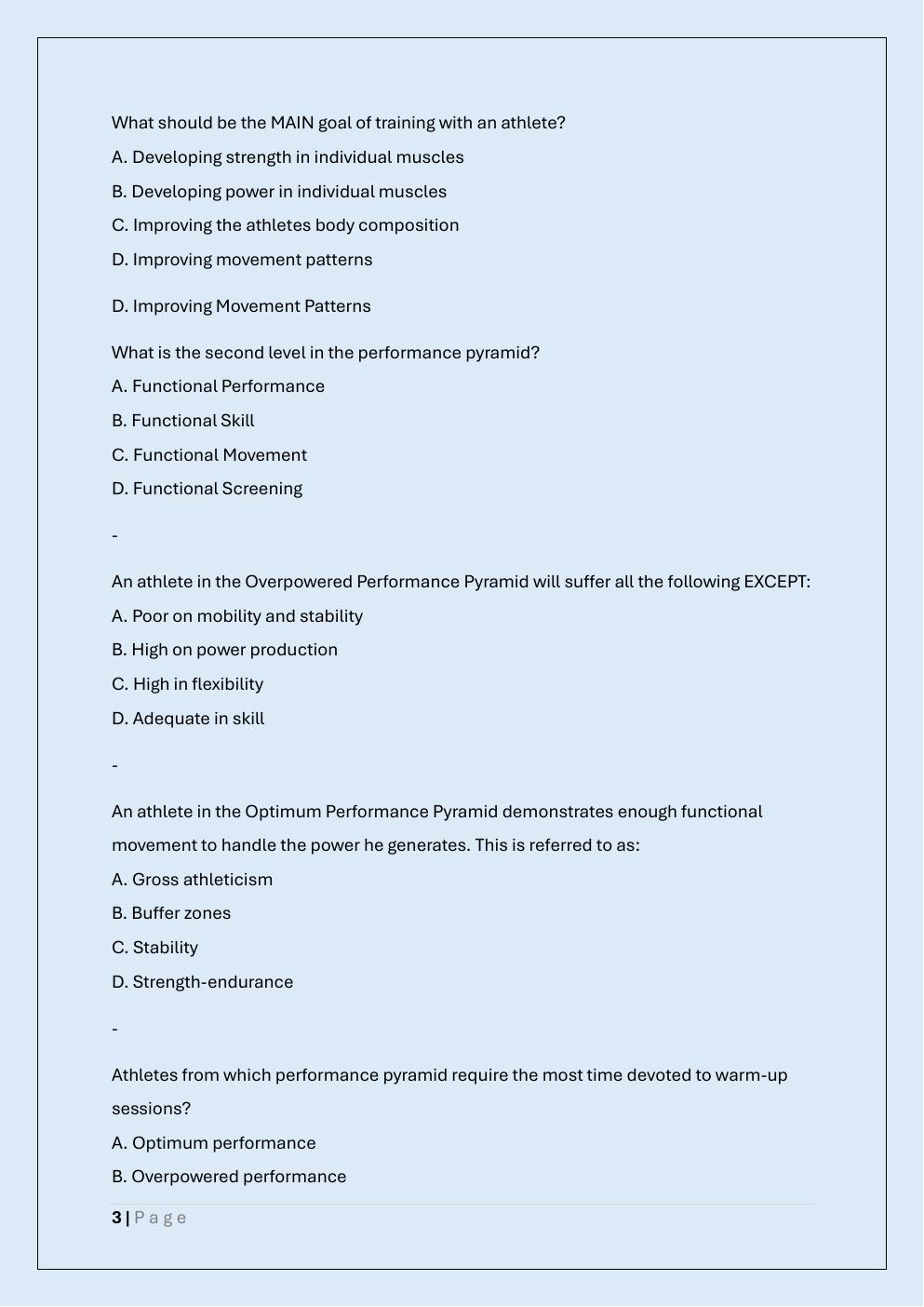 Preview page 3 of ATHLETIC BODY IN BALANCE EXAM