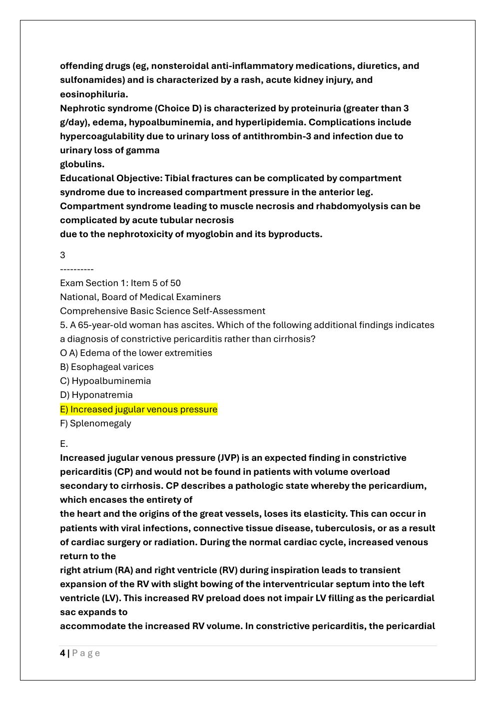 Preview page 4 of NBME 26 208 (USMLE STEP 1)EXAM